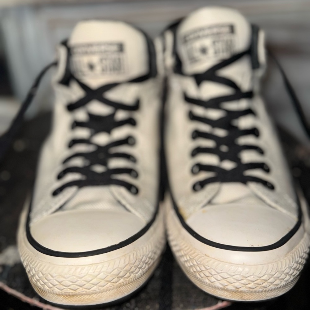 Unisex Converse Ivory Canvas Black Label High St Parchment